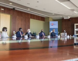 President and CEO of RIFE meets with U.S Secretary of Commerce Gina Romaindo, U.S Senator Ben Cardin and Goldman Sachs Executive and Foundation Chairman John Rogers.